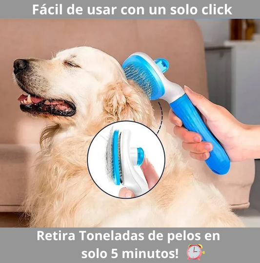 Cepillo removedor de pelo con botón